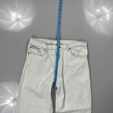 Levis Jeans - 34W 27L White Cotton