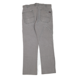DICKIES Mens Regular Fit Grey Cotton Blend Denim W36 L30 Workwear Zip Jeans