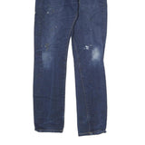 CARHARTT WIP Mens Regular Denim Jeans Blue W32 L32 Casual Zip Pocket
