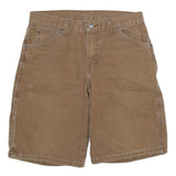 DICKIES Mens Shorts Brown Casual Workwear Cotton Blend L W30