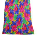 RHAPSODY Womens Yellow Floral Pleated Midi Polyester Skirt S Bright Colourful