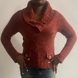 Max & Co Jumper - Medium Orange Wool Blend