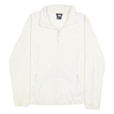 THE NORTH FACE Womens White Jacket L Polyester Zip Plain Warm Lightweight