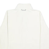 THE NORTH FACE Womens White Jacket L Polyester Zip Plain Warm Lightweight