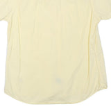 TOMMY HILFIGER Womens Cream Short Sleeve Shirt M Cotton Blend Casual Summer