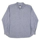 PATAGONIA Mens Blue Shirt 2XL Cotton Blend Long Sleeve Casual Workwear