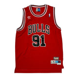 Chicago Bulls Adidas #91 Rodman Jersey - XL Red Polyester