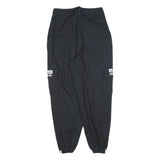 ADIDAS Womens Black Cotton Blend Relaxed Jogger Trousers W27 L26 Cargo Pockets