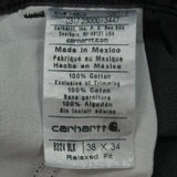 Carhartt Carpenter Trousers - 36W 34L Black Cotton