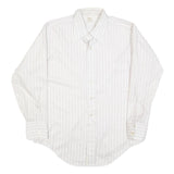 ARROW Mens White Shirt L Cotton Blend Classic Long Sleeve Button Collar