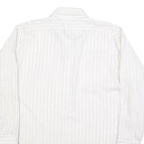 ARROW Mens White Shirt L Cotton Blend Classic Long Sleeve Button Collar