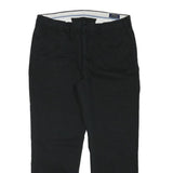 POLO RALPH LAUREN Mens Cotton Blend Black Regular Straight Trousers W35 L28