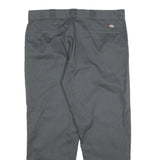 DICKIES Mens Cotton Blend Black Regular Fit Straight Leg Trousers W38 L28