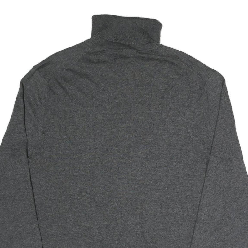 NAUTICA Mens Grey Plain Pullover Roll Neck Basic Knit XL Cotton Blend Jumper