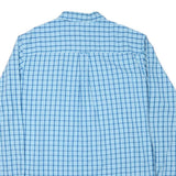 CHAPS Mens Blue & White Check Shirt XL Button Down Cotton Blend Casual Fit