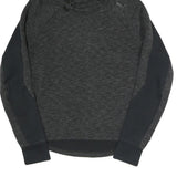 PUMA Womens Black & Charcoal Hooded Pullover Hoodie UK 8 Cotton Blend