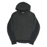 PUMA Womens Black & Charcoal Hooded Pullover Hoodie UK 8 Cotton Blend