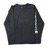 Carhartt Long Sleeve T-Shirt - Medium Black Cotton