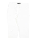 WEEKEND MAX MARA Womens Cotton Blend White Slim Skinny Trousers W28 L28 Stylish