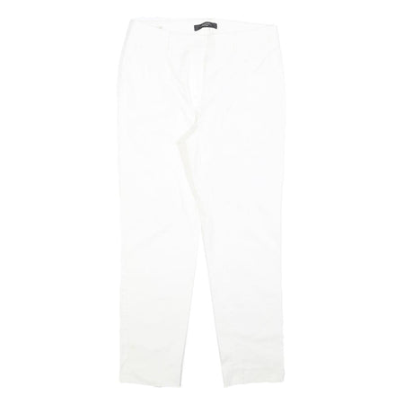 WEEKEND MAX MARA Womens Cotton Blend White Slim Skinny Trousers W28 L28 Stylish