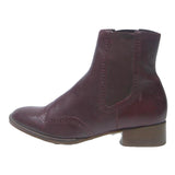 BOCAGE Womens Chelsea Boots Leather Burgundy UK 6 Elegant Stylish Comfort