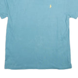 POLO RALPH LAUREN Mens Blue V-Neck T-Shirt S Cotton Classic Casual