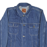 MARLBORO Mens Blue Denim Cotton Blend Button Jacket M Casual Classic Style