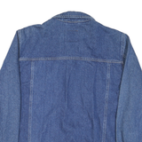MARLBORO Mens Blue Denim Cotton Blend Button Jacket M Casual Classic Style