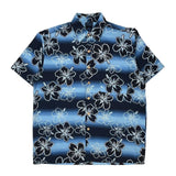 Extreme Gear Floral Hawaiian Shirt - Medium Blue Polyester