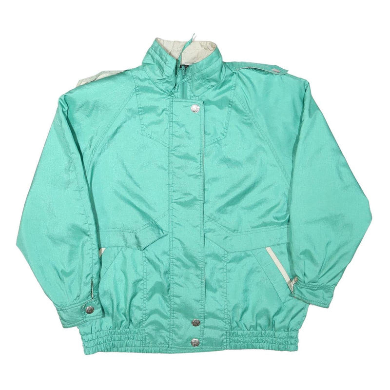 CYCLONE Womens Blue Green Zip Jacket M Polyester Blend Casual Lightweight