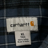 Tall Carhartt Checked Shirt - XL Blue Cotton