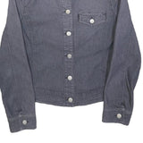 ARMANI JEANS Womens Grey Button Cotton Blend Jacket S Casual Comfortable Fit