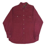 BOSTON TRADERS Mens Maroon Cotton Shirt M Button-Down Collar Long Sleeve Casual