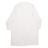 CLINIC DRESS + JOB Womens White & Red Stripe Button Jacket XL Polyester Blend