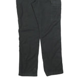 CARHARTT Mens Black Relaxed Straight Cotton Blend Trousers W36 L34 Workwear Zip