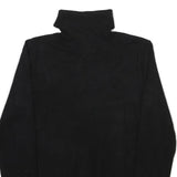 CALVIN KLEIN Womens Black Plain Turtleneck Jumper Basic Knit M Cotton Blend