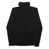 CALVIN KLEIN Womens Black Plain Turtleneck Jumper Basic Knit M Cotton Blend