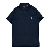 Carhartt Polo Shirt - Medium Navy Cotton