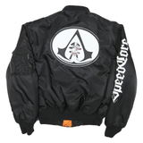 ARMYTEX Mens Black & Orange Bomber Jacket M Polyester Blend Zip Reversible