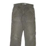 CARHARTT Mens Cotton Blend Relaxed Fit Brown Trousers W30 L32 Workwear Zip