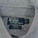 Curham Classic Fit Polo By Ralph Lauren Checked Shirt - Large Grey Cotton