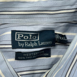 Polo By Ralph Lauren Striped Shirt - 2XL Blue Cotton