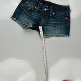 True Religion Denim Shorts - 30W US 2 Blue Cotton
