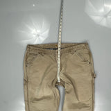 Carhartt Double Knee Carpenter Trousers - 38W 30L Beige Cotton