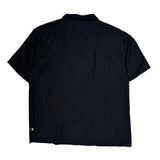 Island Shores Striped Hawaiian Shirt - XL Black Silk