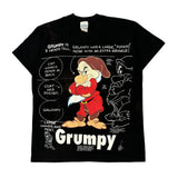 Grumpy Disney Single Stitch T-Shirt - Large Black Cotton