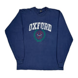 Oxford University Unbranded Single Stitch Long Sleeve T-Shirt - XL Blue Cotton