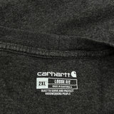 Carhartt Spellout Long Sleeve T-Shirt - 2XL Grey Cotton
