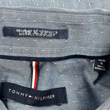 Tommy Hilfiger Pinstripe Shirt - XL Gray Cotton