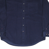 CLUB ROOM Mens Navy Blue Shirt L Button-Down Collar Long Sleeve Cotton Blend